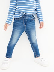 Light Blue Denim 1 Pack Elasticated Waist Jeggings (3mths-7yrs) - Image 1 of 7
