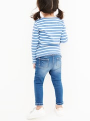 Light Blue Denim 1 Pack Elasticated Waist Jeggings (3mths-7yrs) - Image 3 of 7