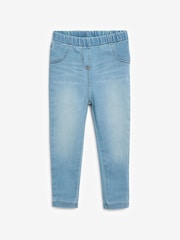 Light Blue Denim 1 Pack Elasticated Waist Jeggings (3mths-7yrs) - Image 5 of 7