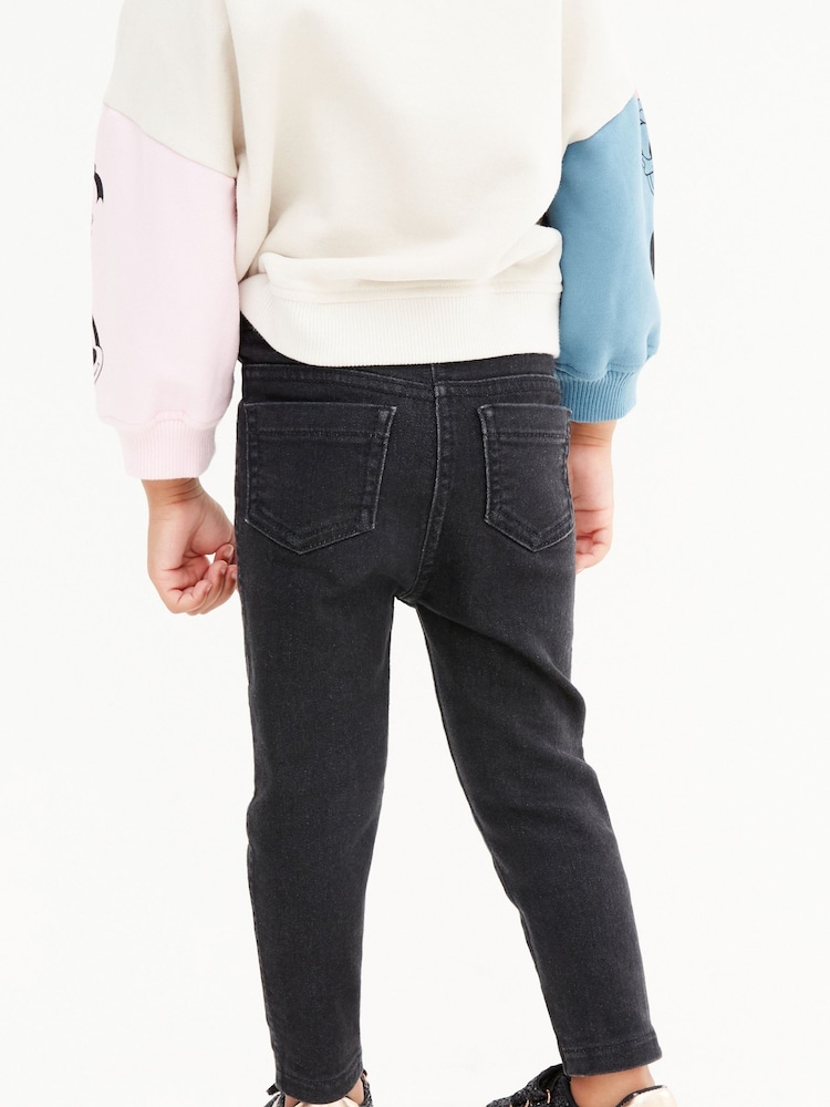Black Denim 1 Pack Elasticated Waist Jeggings (3mths-7yrs) - Image 3 of 7