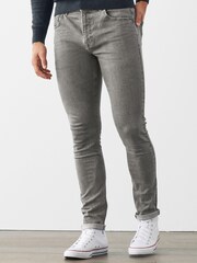 Grey Skinny Fit Essential Stretch Jeans - Image 1 of 7