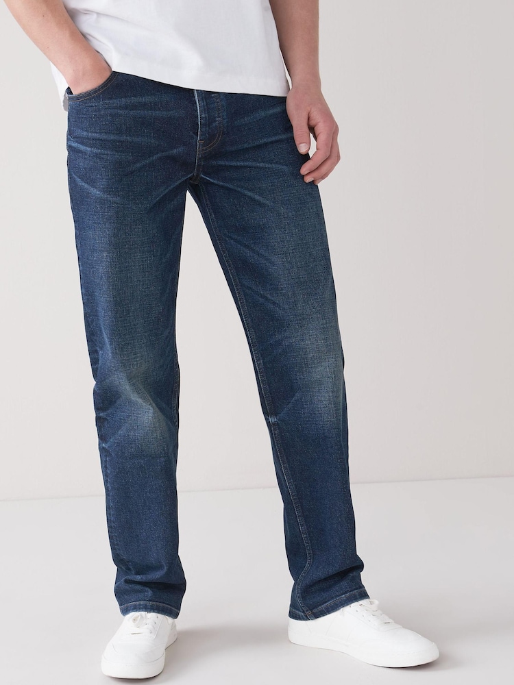 Dark Blue Authentic Stretch Relaxed Fit Jeans - Image 1 of 6