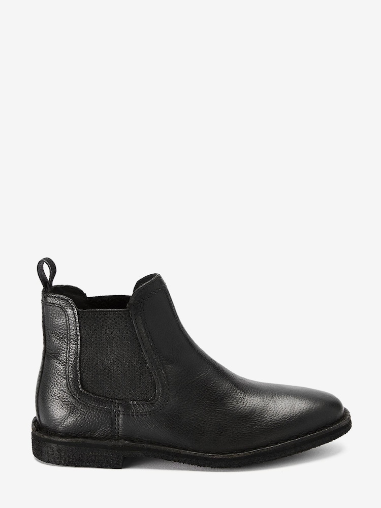 Black Leather Chelsea Boots - Image 1 of 4