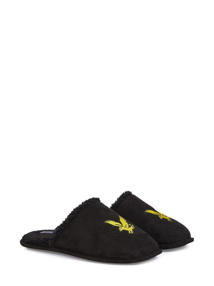 Lyle & Scott Black Slippers - Image 1 of 4