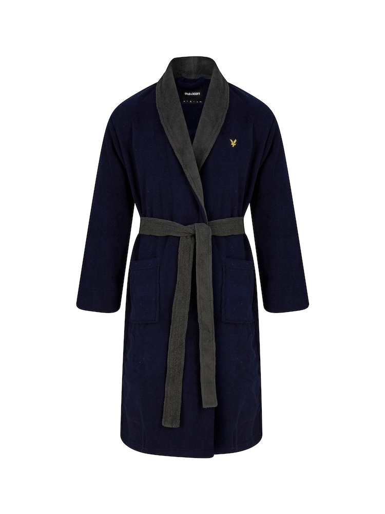 أزرق - روب حمام مريح من Lyle & Scott - صورة 1 من 2 أزرق - روب حمام مريح من Lyle & Scott - صورة 1 من 2