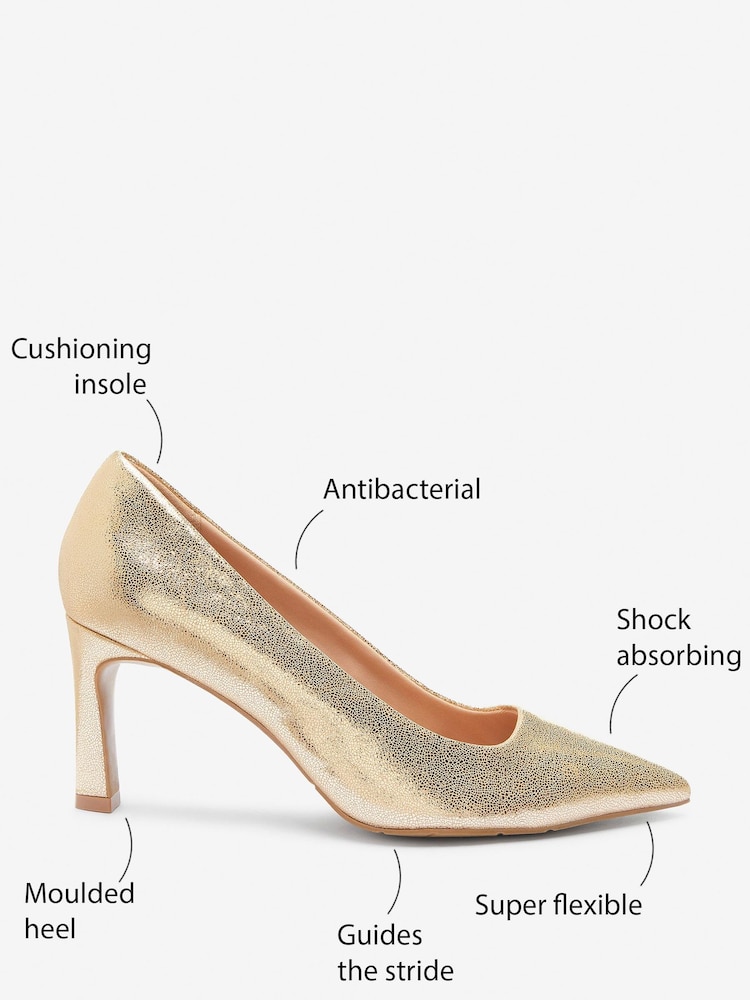 Gold Regular/Wide Fit Forever Comfort® with Motionflex Leather Courts - Image 8 of 8