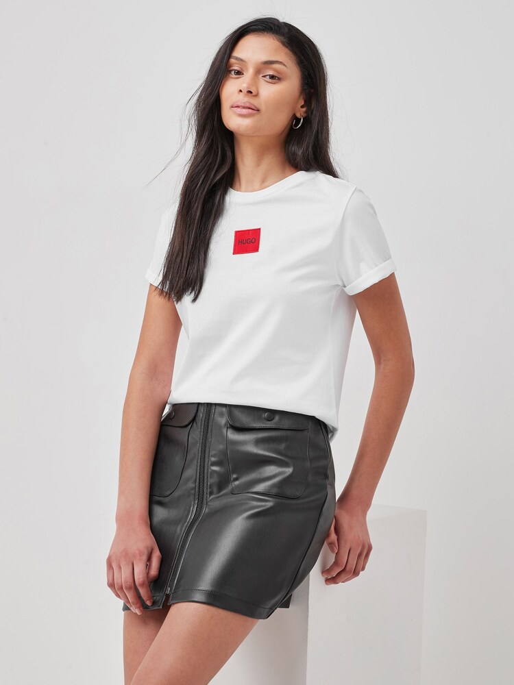 HUGO Slim Fit Box Logo T-Shirt - Image 1 of 4