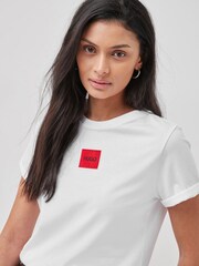 HUGO Slim Fit Box Logo T-Shirt - Image 3 of 4
