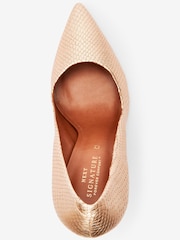 Gold Signature Leather Court Shoes - Image 3 of 4