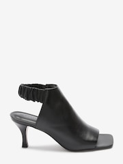 Black Signature Leather Ruched Shoe Boots - Image 1 of 7