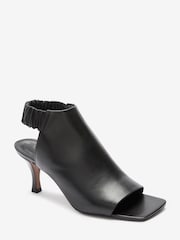 Black Signature Leather Ruched Shoe Boots - Image 2 of 7