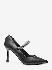 Black Forever Comfort® Chain Pointed Court Shoes - Image 4 of 6