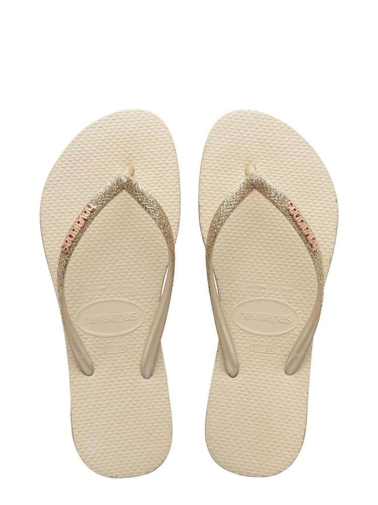 Havaianas Slim Sparkle Flip Flops - Image 1 of 8