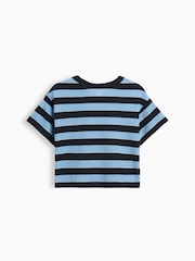 Blauw gestreept - Gap Oversized Boxy T-shirt met korte mouwen (6maanden -5jaar) - Afbeelding 2 van 2