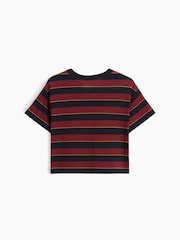 Gap Burgundy Red Stripe Oversized Boxy Short Sleeve T-Shirt (6mths-5yrs) - Image 2 of 2