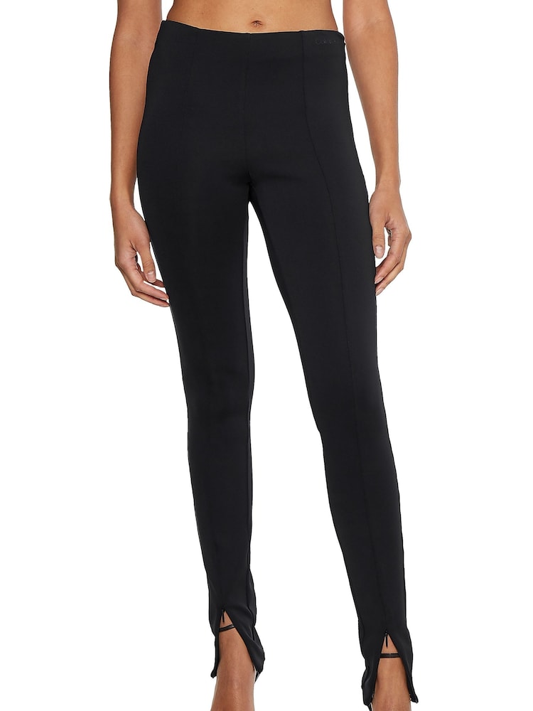 Calvin Klein Black Technical Knit Leggings - Image 1 of 4
