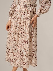Adrianna Papell White Printed Midi Dress - Image 6 of 6