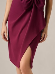 Adrianna Papell Red V-Neck Crepe Short Dress - Image 6 of 6