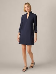 Adrianna Papell Blue Ponte Shift Dress - Image 5 of 6