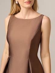 Adrianna Papell Brown Sleeveless Tea Length Dress - Image 6 of 6