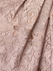 Adrianna Papell Pink Metallic Jacquard Midi Dress - Image 3 of 6