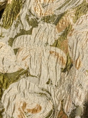 Adrianna Papell Green Boat Neck Jacquard Midi Dress - Image 3 of 6