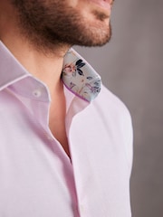 Pink Signature Premium 100% Cotton Textured Long Sleeve Single Cuff Shirt - Image 4 of 8