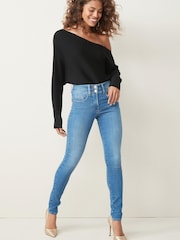 Mid Blue Lift, Slim And Shape Skinny Jeans - Image 1 of 5