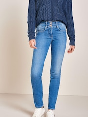 Mid Blue Denim Wash Lift, Slim And Shape Slim Jeans - Image 1 of 7