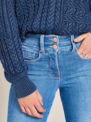 Mid Blue Denim Wash Lift, Slim And Shape Slim Jeans - Image 4 of 7