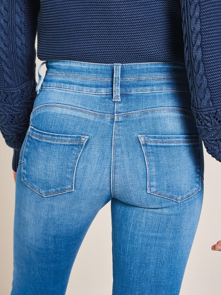 Mid Blue Denim Wash Lift, Slim And Shape Slim Jeans - Image 4 of 7