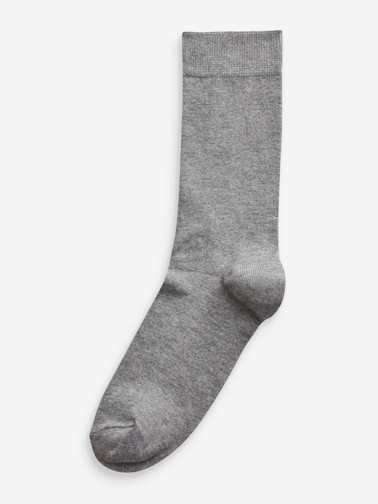 Bleu marine/gris à motifs - Paquet 7 - Men's Cotton Rich Socks - Image 3 of 8