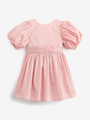 Pink Girl Taffeta Flower Print Bow Dress (3mths-8yrs) - Image 5 of 7