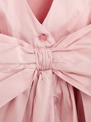 Pink Girl Taffeta Flower Print Bow Dress (3mths-8yrs) - Image 7 of 7