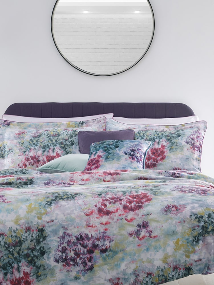 Clarke & Clarke Purple Fiore Duvet Cover and Pillowcase Set - Image 1 of 4
