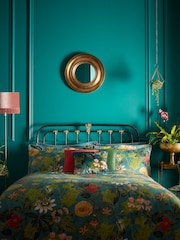 Clarke & Clarke Blue Passiflora Duvet Cover and Pillowcase Set - Image 1 of 3
