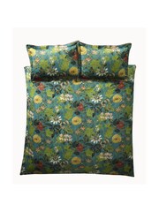 Clarke & Clarke Blue Passiflora Duvet Cover and Pillowcase Set - Image 3 of 3