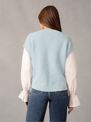 Ro&Zo Blue Knitted Jumper - Image 2 of 6