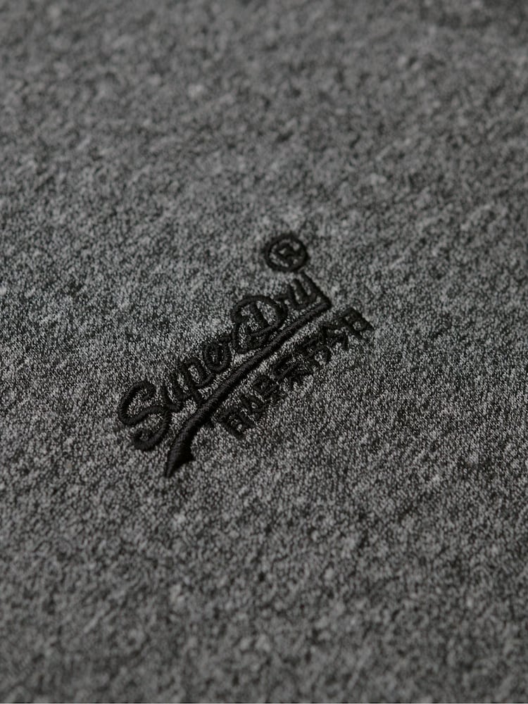 Superdry Grey Essential Logo Embroidery T-Shirt - Image 5 of 5