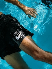 Nike Black Logo Lap 5 Inch Volley Swim Shorts - Image 2 of 5