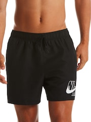 Nike Black Logo Lap 5 Inch Volley Swim Shorts - Image 3 of 5