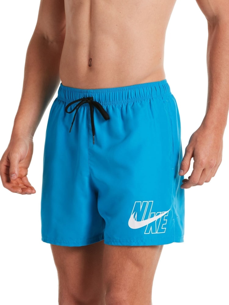 Nike Blue Logo Lap 5 Inch Volley Swim Shorts - Image 1 of 7