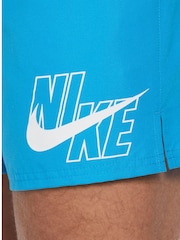 Nike Blue Logo Lap 5 Inch Volley Swim Shorts - Image 6 of 7