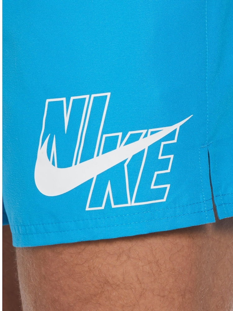 Nike Blue Logo Lap 5 Inch Volley Swim Shorts - Image 6 of 7