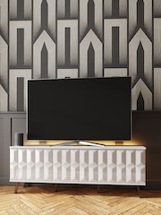 Frank Olsen White Elevate Smart LED TV Stand - Image 3 of 5