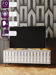 Frank Olsen White Elevate Smart LED TV Stand - Image 6 of 6