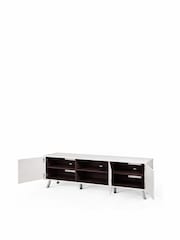 Frank Olsen White Elevate Smart LED TV Stand - Image 8 of 12
