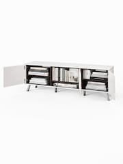 Frank Olsen White Elevate Smart LED TV Stand - Image 9 of 12