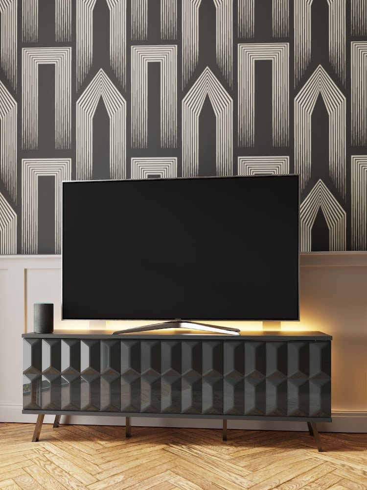 Frank Olsen Grey Elevate Smart LED TV Stand - Image 1 of 5