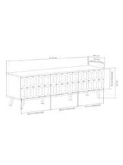 Frank Olsen Grey Elevate Smart LED TV Stand - Image 5 of 5